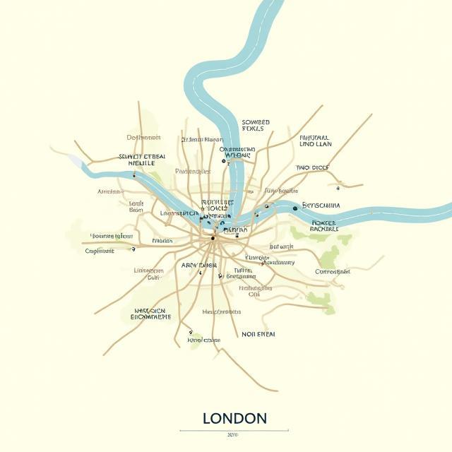 Map showing London, United Kingdom
