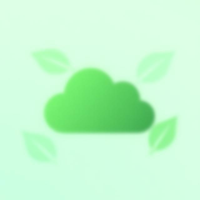 Green cloud illustration representing sustainable computing